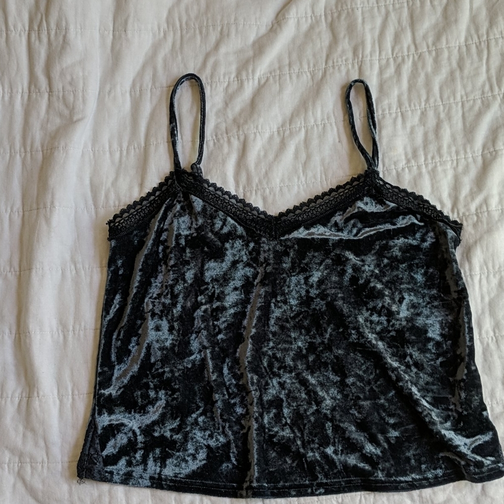 Favlux fashion blue velvet top